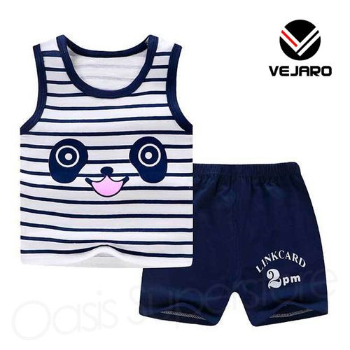 VEJARO BC006 Infant Baby Clothes Casual Suit-Blue Stripe